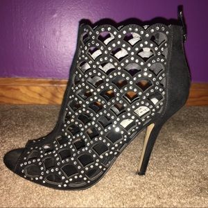 Chelsea and Zoe black sparkle heels